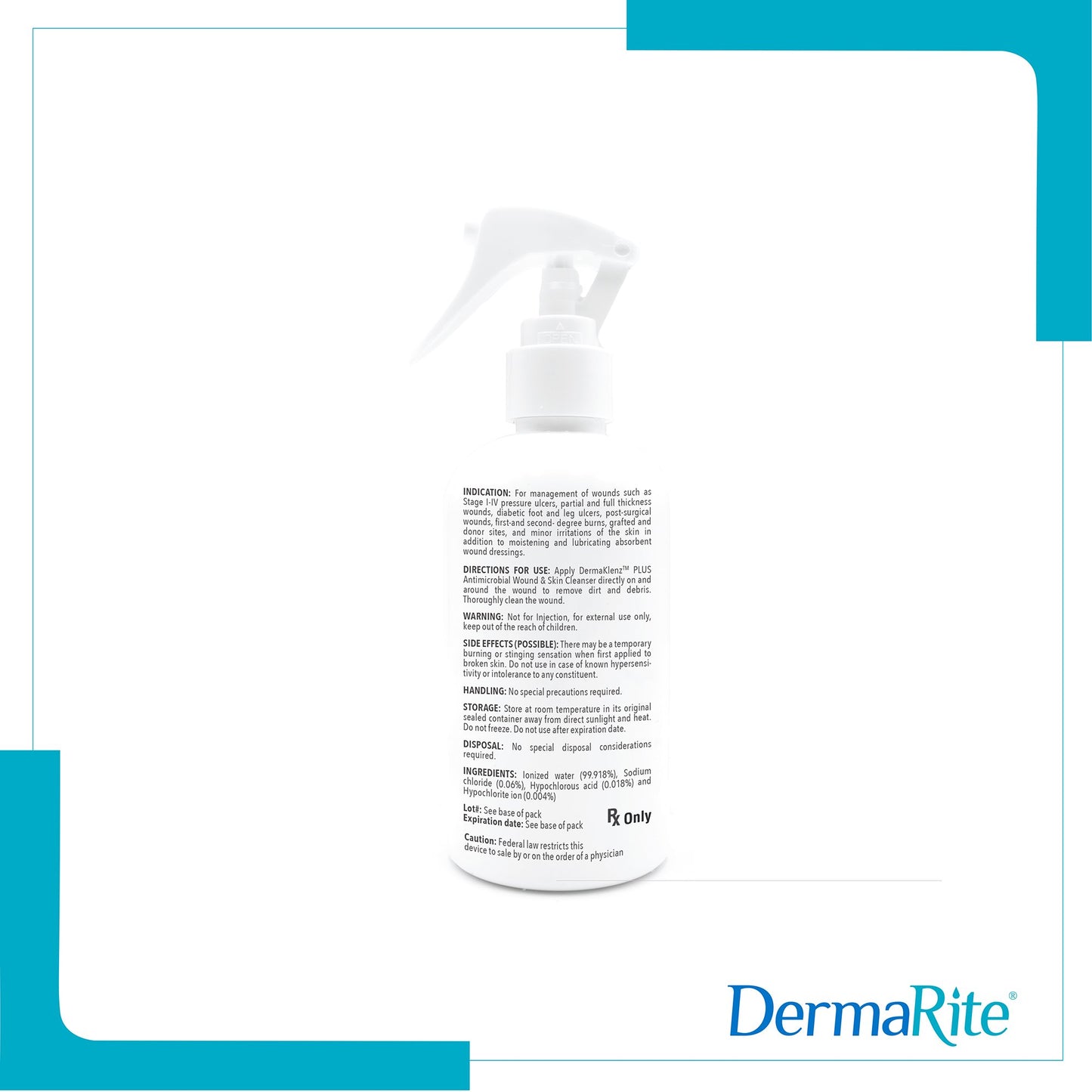DermaKlenz™ Plus Wound Cleanser 8 oz. Spray Bottle NonSterile Antimicrobial (1256077_CS)