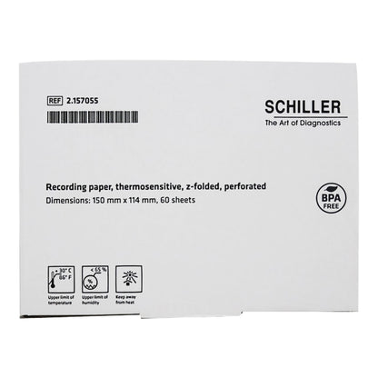 Shiller Recording Chart Paper Z-Fold Red Grid (1190371_CS)