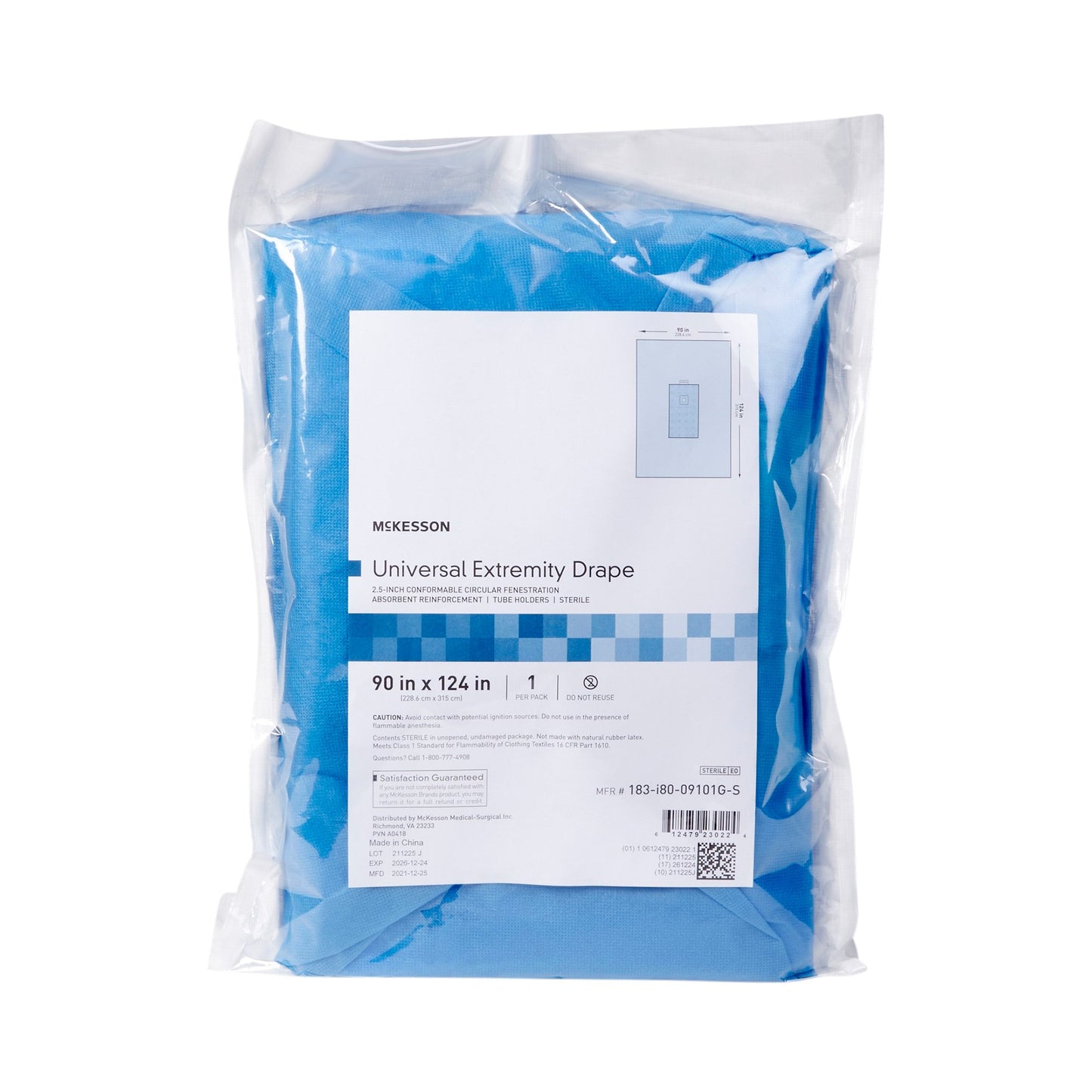 McKesson Orthopedic Drape Universal Extremity Drape 90 W X 124 L Inch Sterile (1101269_CS)