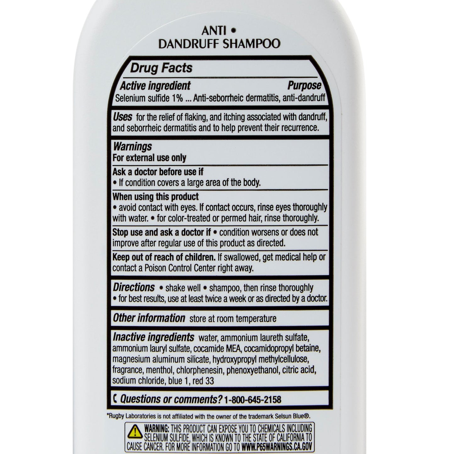 Rugby® Dandruff Shampoo 7 oz. Flip Top Bottle Unscented (484236_EA)