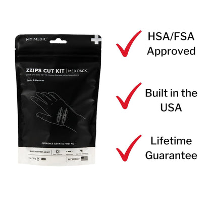 My Medic™ MED PACKS ZZIPS Cut Kit First Aid Kit Plastic Pouch (1207747_EA)