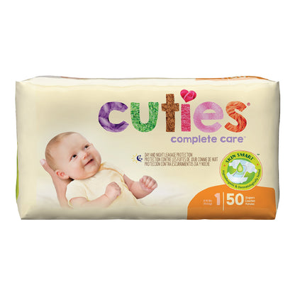 Cuties® Complete Care Unisex Baby Diaper Size 1 Disposable Heavy Absorbency (699151_PK)