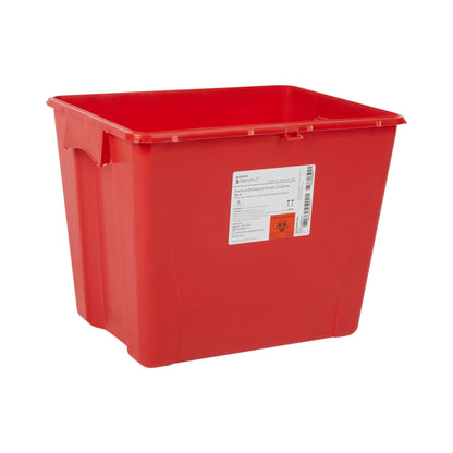 McKesson Prevent® Sharps Container Red Base 13-1/2 H X 17-3/10 W X 13 L Inch Vertical Entry 8 Gallon (854428_EA)