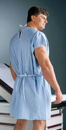 Graham Medical Products Patient Exam Gown Medium / Large Blue Disposable (153061_CS)