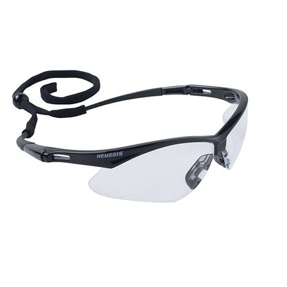 Jackson Safety® Nemesis Safety Glasses Anti-fog Coating Clear Tint Polycarbonate Lens Black Frame Over Ear One Size Fits Most (831844_EA)