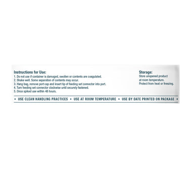 Kate Farms Standard 1.4 Closed System Tube Feeding Formula Unflavored Liquid 1000 mL Ready to Hang Prefilled Container (1184939_CS)