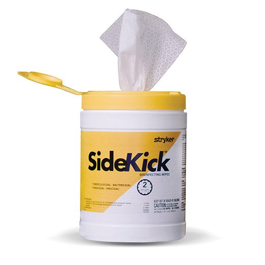 SideKick™ Surface Disinfectant Cleaner Premoistened Broad Spectrum Manual Pull Wipe 100 Count Canister Alcohol Scent NonSterile (1104681_CT)