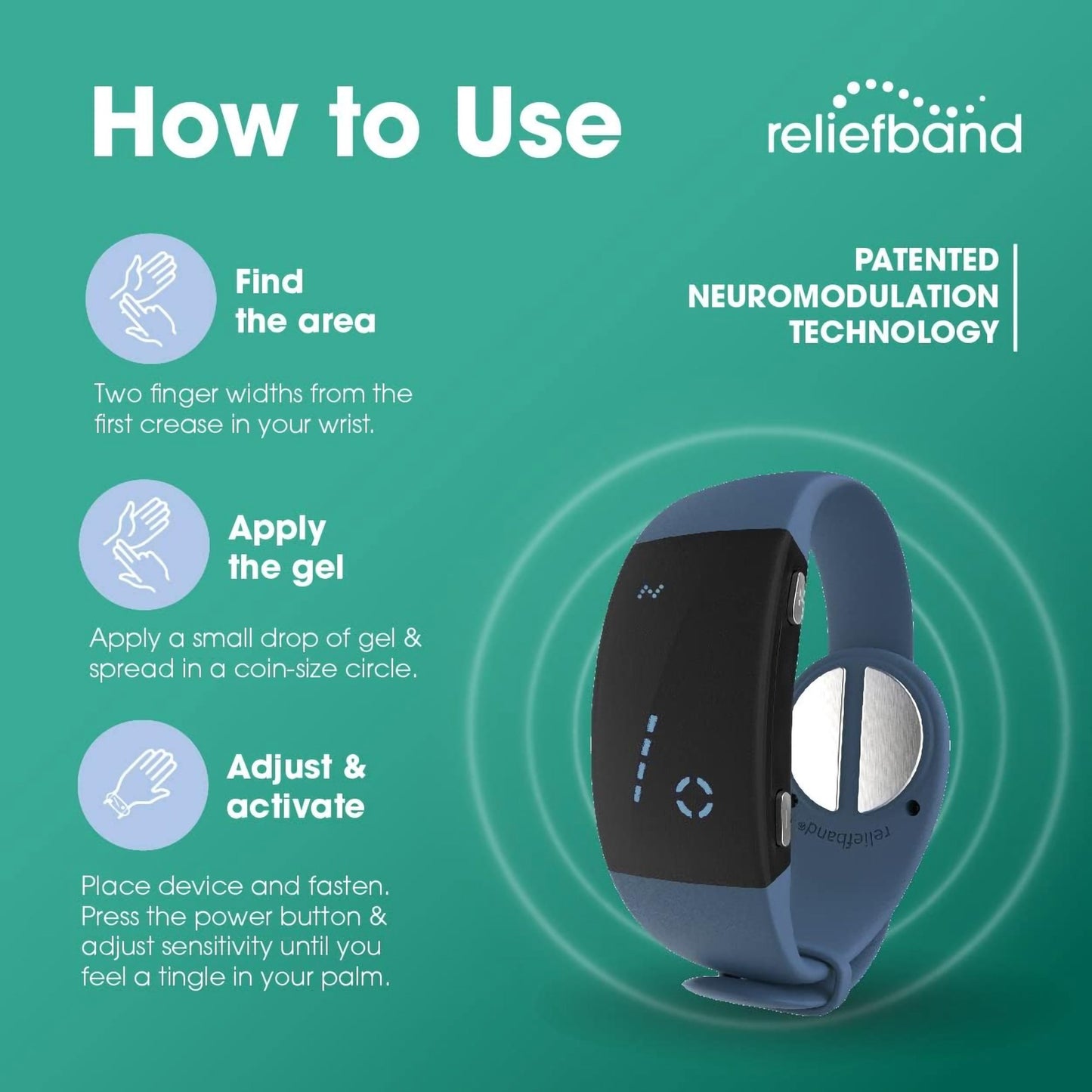 Reliefband® Premier Nausea Relief Wrist Band (1238418_EA)