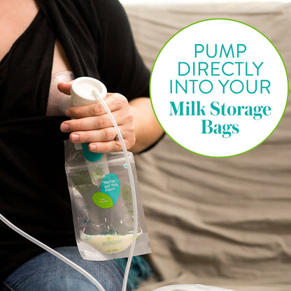 Evenflo Advanced Breast Milk Storage Bag Adapter For Breast Pumps and Most Other Standard Neck Breast Pump Brands (1041156_EA)