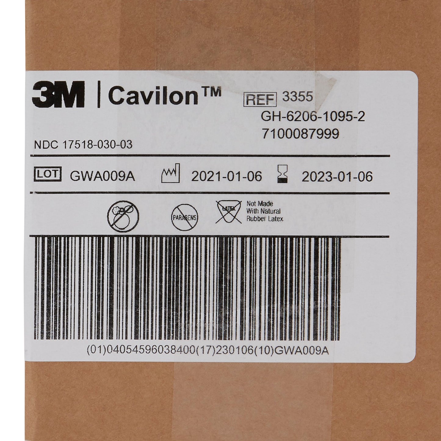 3M™ Cavilon™ Skin Protectant 3.25 oz. Tube Unscented Cream CHG Compatible (806588_CS)