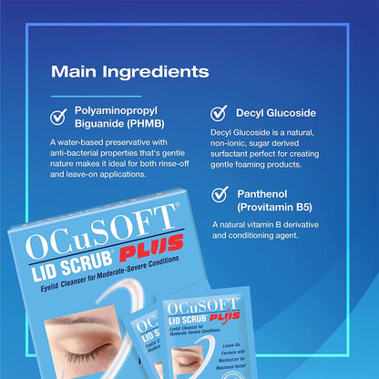 OCuSOFT® Lid Scrub® Plus Eyelid Cleanser 30 per Box Wipe (713995_BX)
