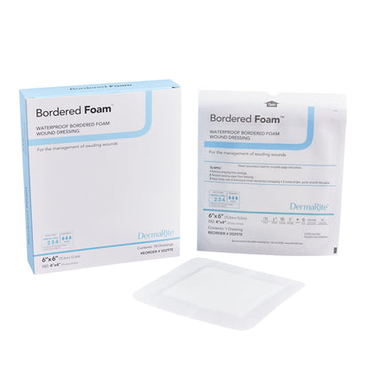 BorderedFoam® Foam Dressing 6 X 6 Inch With Border Waterproof Backing Nonacrylic Adhesive Square Sterile (773141_EA)