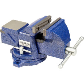 Global Industrial 4" Jaw Width 2-1/4" Throat Depth General Purpose Bench Vise W/ Swivel Base (WB534515)