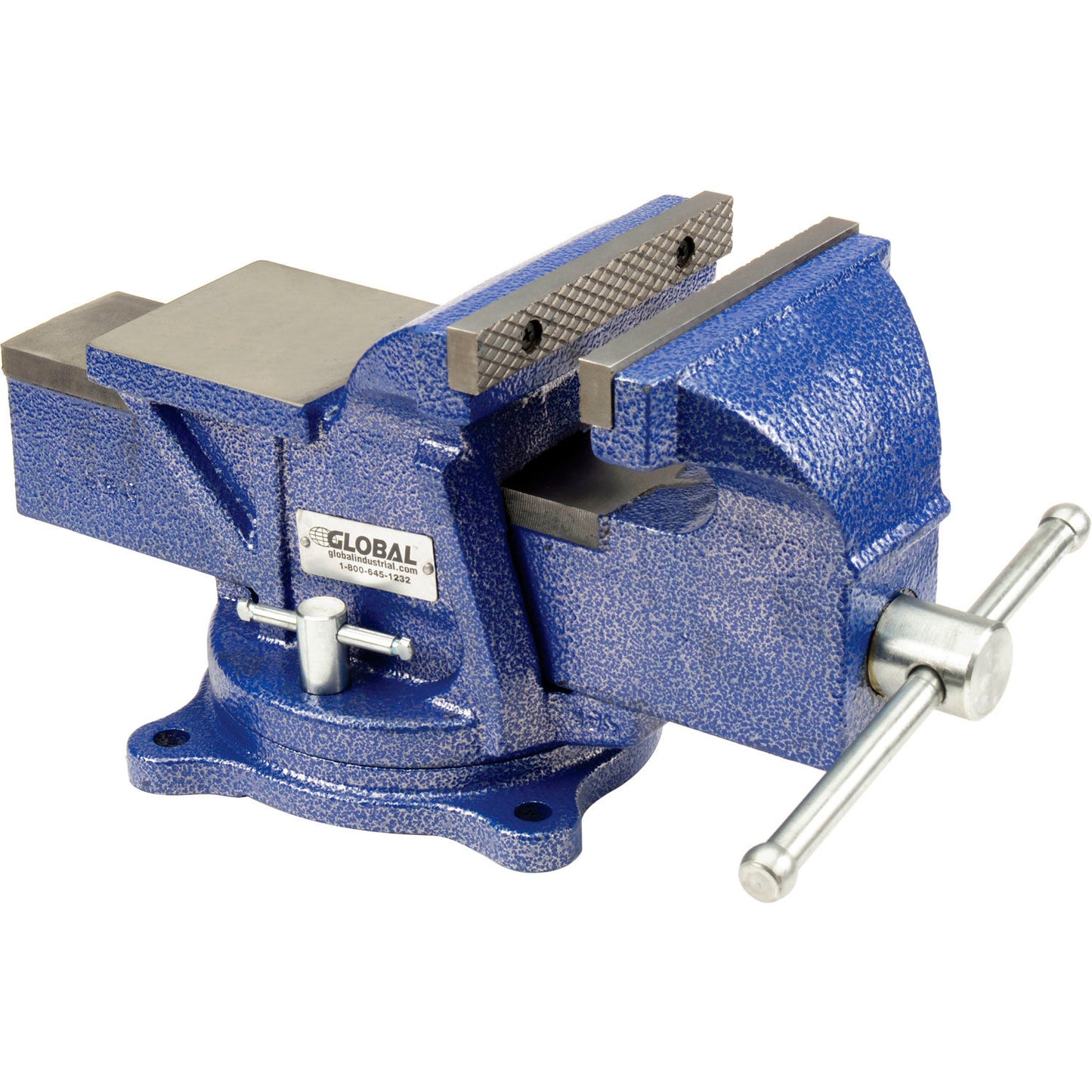 Global Industrial 6" Jaw Width 3" Throat Depth General Purpose Bench Vise W/ Swivel Base (WB534516)