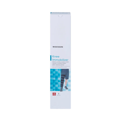 McKesson Knee Immobilizer One Size Fits Most Hook and Loop Closure Up to 29 Inch Thigh Circumference 14 Inch Length Left or Right Knee (1159092_EA)