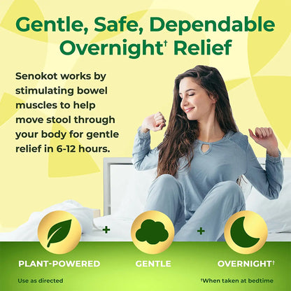 Senokot® Laxative Tablet 50 per Bottle 8.6 mg Strength Sennosides (830858_BT)