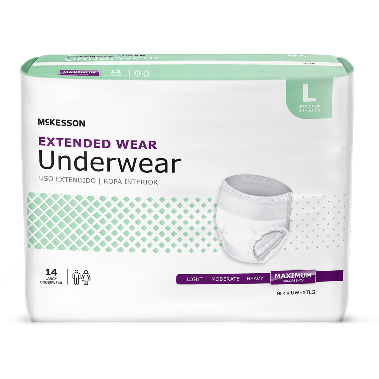 McKesson Unisex Adult Absorbent Underwear Pull On with Tear Away Seams Large Disposable Heavy Absorbency (1123839_BG)