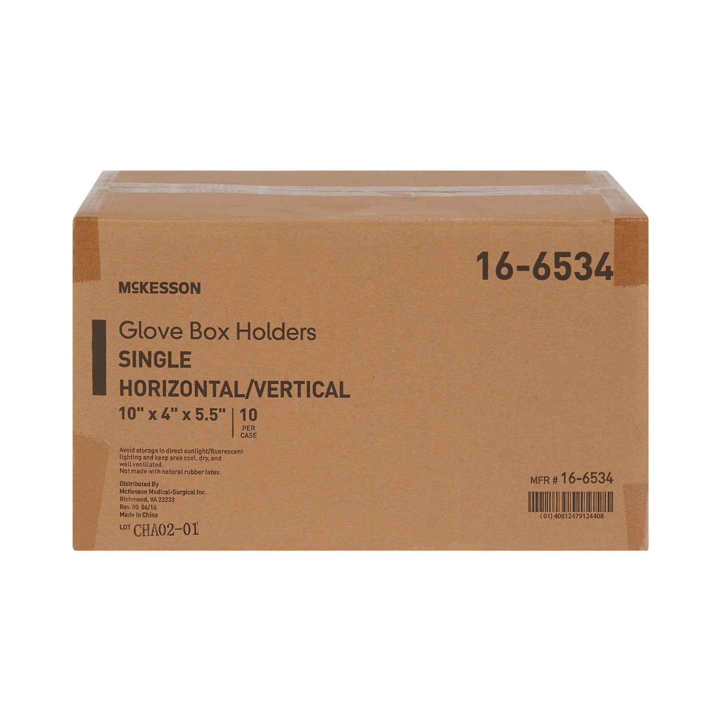 McKesson Glove Box Holder Horizontal or Vertical Mounted 1-Box Capacity Clear 4 X 5-1/2 X 10 Inch Plastic (464711_CS)