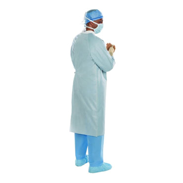 Aero Chrome Surgical Gown X-Large Silver NonSterile AAMI Level 4 Disposable (1114309_EA)