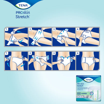 TENA ProSkin Stretch™ Super Unisex Adult Incontinence Brief 3X-Large Disposable Heavy Absorbency (897121_PK)