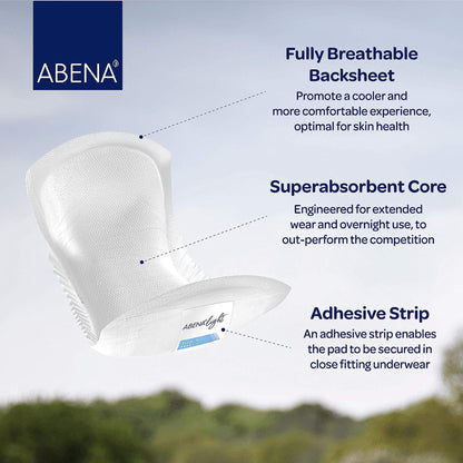 Abena™ Light Extra Bladder Control Pad 13 Inch Length Light Absorbency Fluff / Polymer Core One Size Fits Most (1117091_BG)