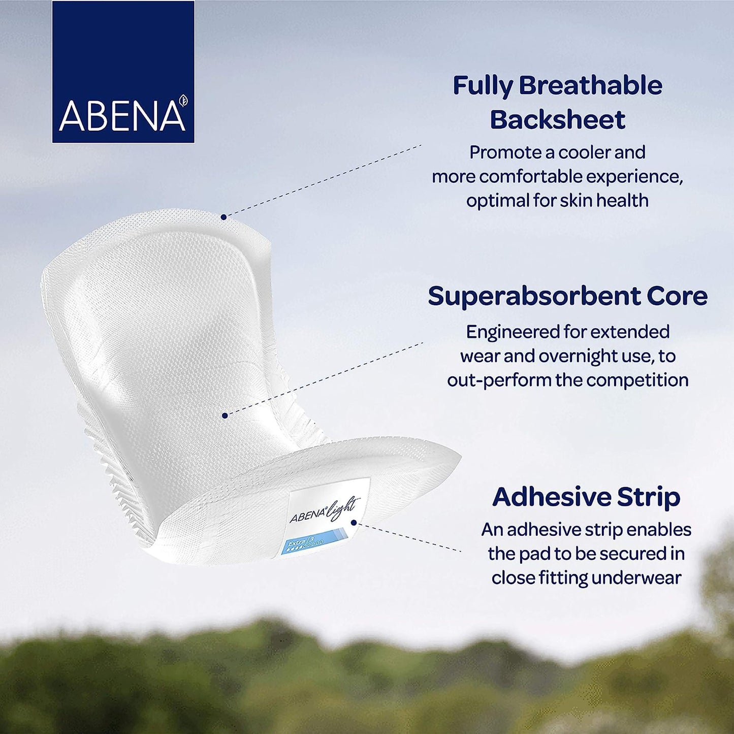 Abena™ Light Extra Bladder Control Pad 13 Inch Length Light Absorbency Fluff / Polymer Core One Size Fits Most (1117091_CS)