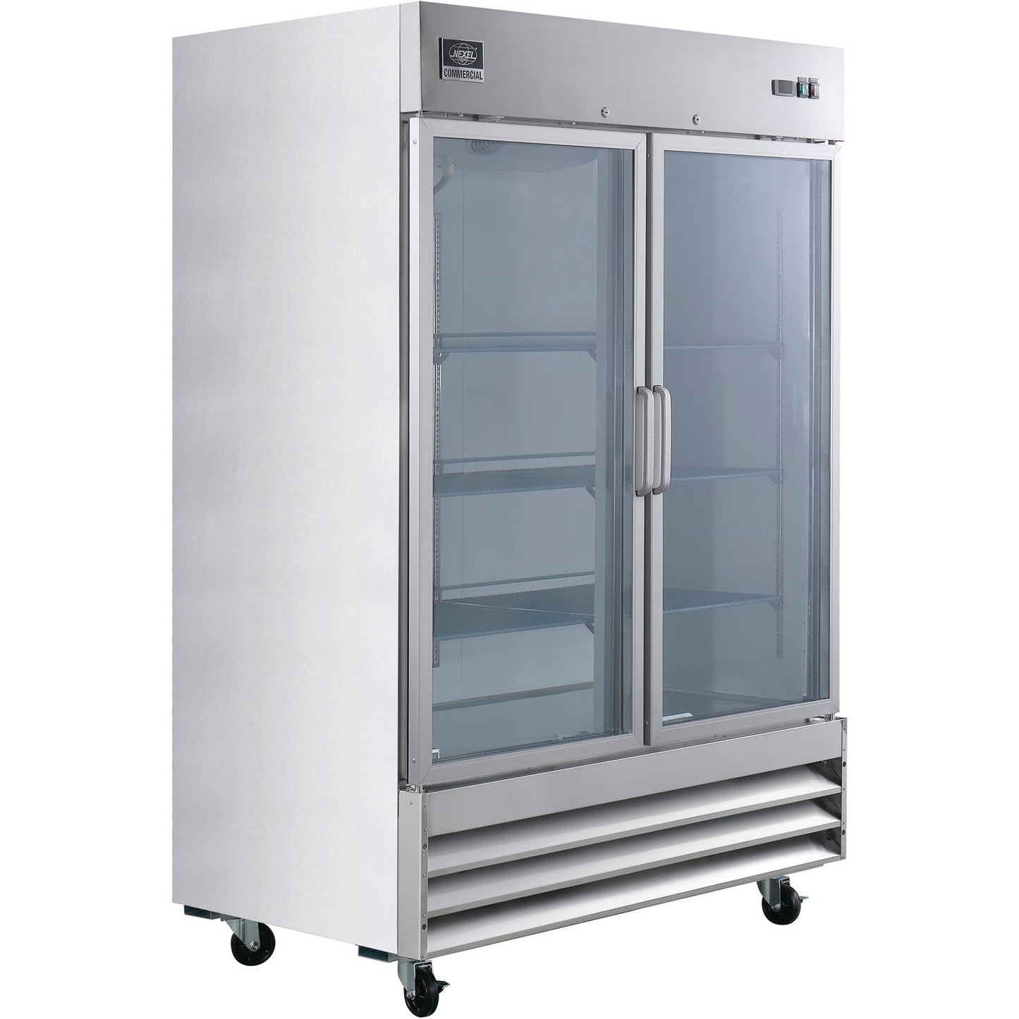 Nexel Reach In Refrigerator, 2 Glass Doors, 47 Cu. Ft. (WB243219)