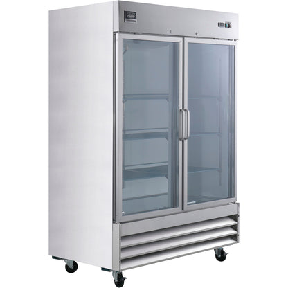 Nexel Reach In Refrigerator, 2 Glass Doors, 47 Cu. Ft. (WB243219)
