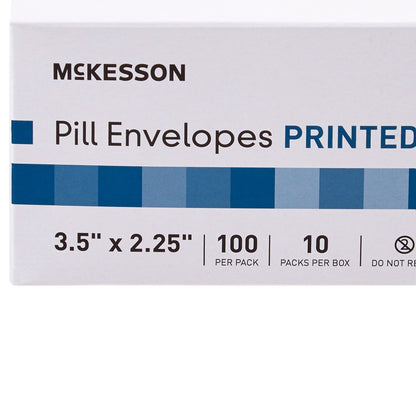McKesson Medication Envelope White 2-1/4 X 3-1/2 Inch (624665_BX)