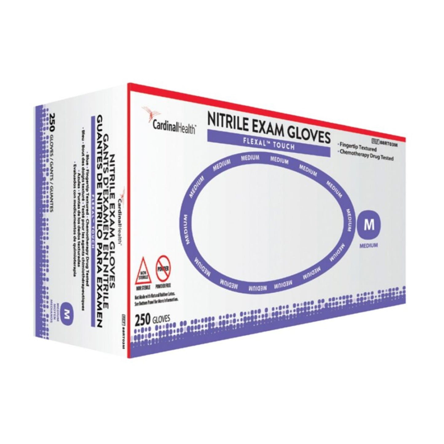 FLEXAL™ Touch Exam Glove X-Small NonSterile Nitrile Standard Cuff Length Textured Fingertips Blue Chemo Tested (1261213_CS)