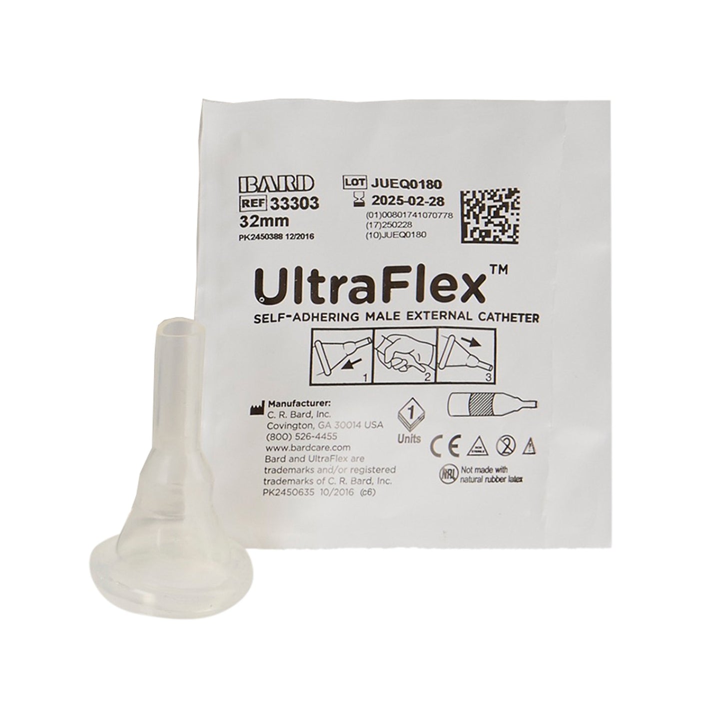 UltraFlex® Male External Catheter Self-Adhesive Band Silicone Intermediate (527030_EA)