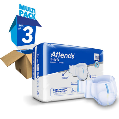 Attends® Care Advanced Unisex Adult Incontinence Brief Large Disposable Heavy Absorbency (957930_CS)
