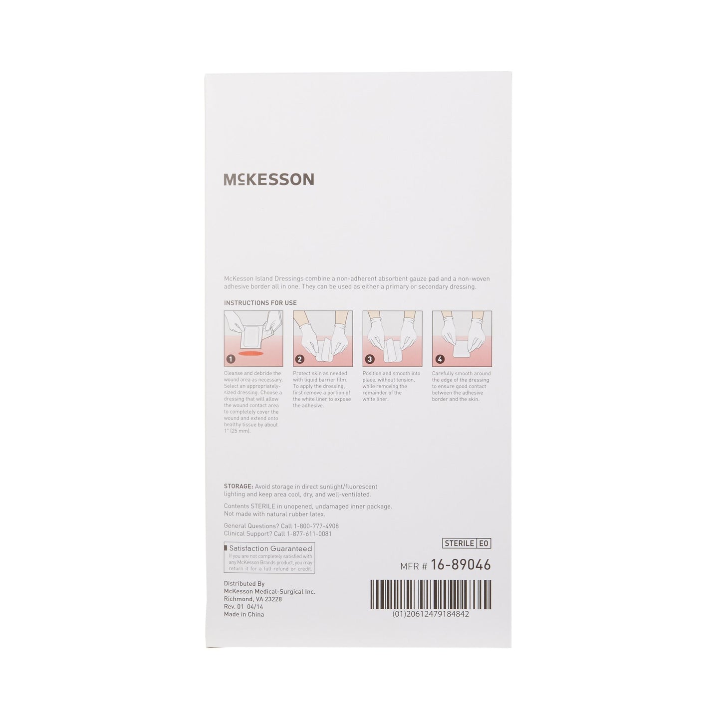 McKesson Island Dressing 4 X 6 Inch Rectangle Sterile (488923_CS)