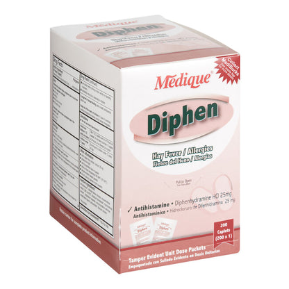 Diphen Allergy Relief 25 mg Strength Tablet 200 per Box (406725_BX)