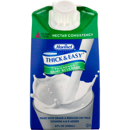 Thick & Easy® Dairy Thickened Beverage 8 oz. Carton Milk Flavor Liquid IDDSI Level 2 Mildly Thick (918995_CS)