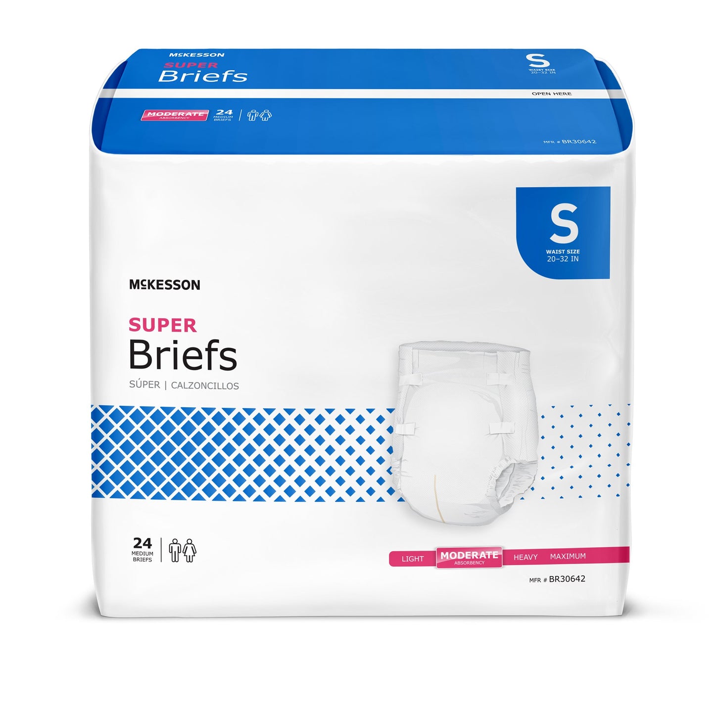 McKesson Unisex Adult Incontinence Brief Small Disposable Moderate Absorbency (1222507_CS)