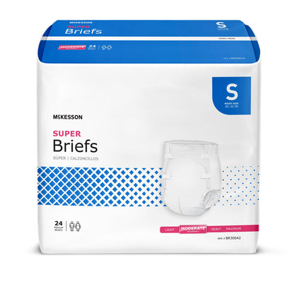 McKesson Unisex Adult Incontinence Brief Small Disposable Moderate Absorbency (1222507_CS)