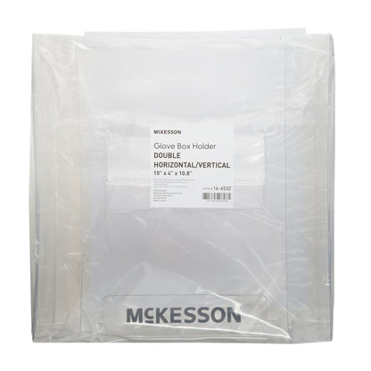 McKesson Glove Box Holder Horizontal or Vertical Mounted 2-Box Capacity Clear 4 X 10 X 10-3/4 Inch Plastic (464712_EA)