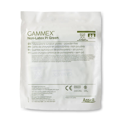 GAMMEX® Non-Latex PI Green Surgical Glove Size 8.5 Sterile Polyisoprene Standard Cuff Length Micro-Textured Light Green Chemo Tested (648146_BX)
