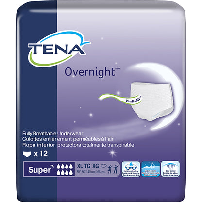 TENA ProSkin Overnight™ Super Unisex Adult Absorbent Underwear Pull On with Tear Away Seams X-Large Disposable Heavy Absorbency (1053410_CS)