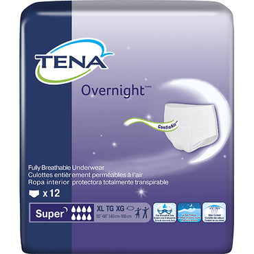 TENA ProSkin Overnight™ Super Unisex Adult Absorbent Underwear Pull On with Tear Away Seams X-Large Disposable Heavy Absorbency (1053410_BG)