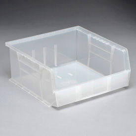 Global Industrial Plastic Hang & Stack Bin, 10-7/8"L x 11"W x 5"H, Clear (WB269685CL)