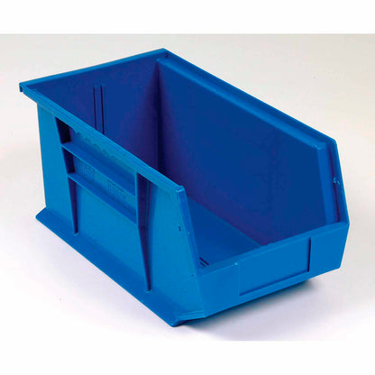 Global Industrial Plastic Hang & Stack Bin, 14-3/4"L x 5-1/2"W x 5"H, Blue (WB269689BL)