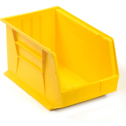 Global Industrial Plastic Hang & Stack Bin, 18"L x 11"W x 10"H, Yellow (WB550119YL)