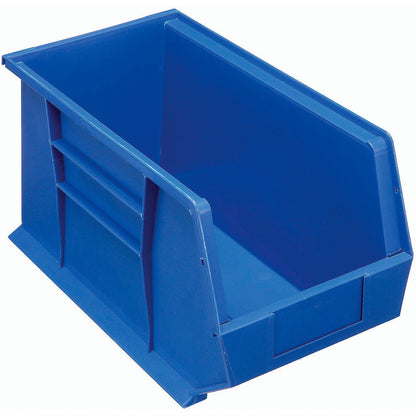 Global Industrial Plastic Hang & Stack Bin, 18"L x 8-1/4"W x 9"H, Blue (WB550123BL)