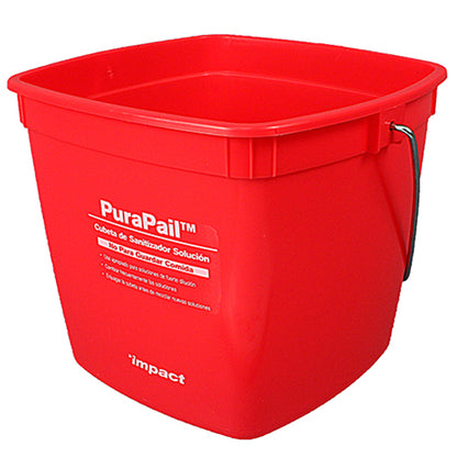 Impact® PuraPail™ 3 Quart Utility Bucket, Red (Sanitizing), 12/Case (IMP5503-6S)