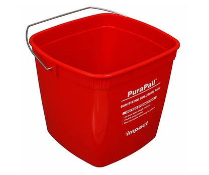 Impact® PuraPail™ 6 Quart Utility Bucket, Red (Sanitizing), 12/Case (IMP5506-6S)