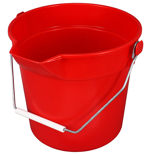 Impact® Deluxe Heavy-Duty 10 Quart Sanitizing Bucket, Red, 12/Case (IMP5510RS)
