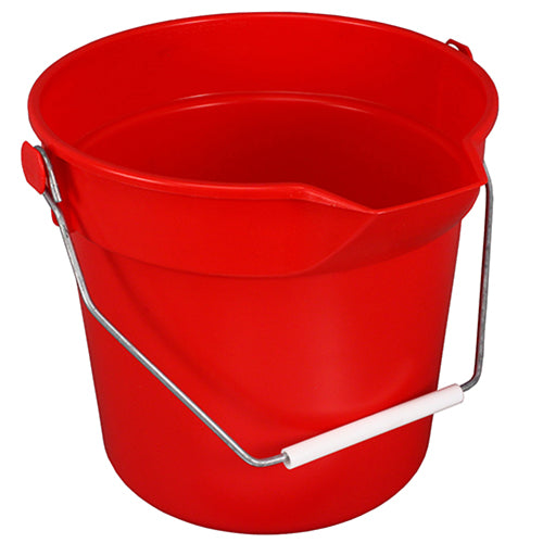 Impact® Deluxe Heavy-Duty 10 Quart Sanitizing Bucket, Red, 12/Case (IMP5510RS)