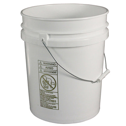 Impact® 5 Gallon Pail w/ Lid, White, 5/Case (IMP5515CT)